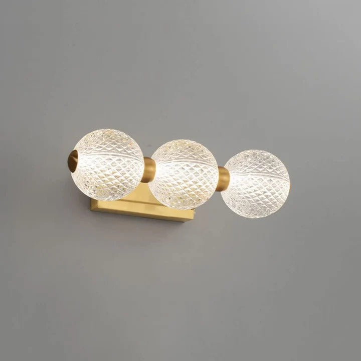 UHD 3/4/5 Light Acrylic Glass LED Golden Body Wall Light Mirror Vanity Picture Lamp - Warm White