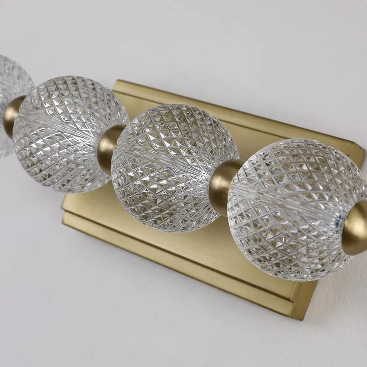 UHD 3/4/5 Light Acrylic Glass LED Golden Body Wall Light Mirror Vanity Picture Lamp - Warm White