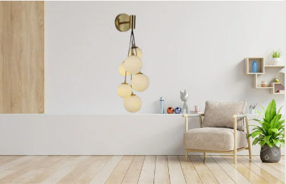 UHD contemporary Milky Glass wall light, sleek design, adjustable, modern style, ambient lighting, easy installation.