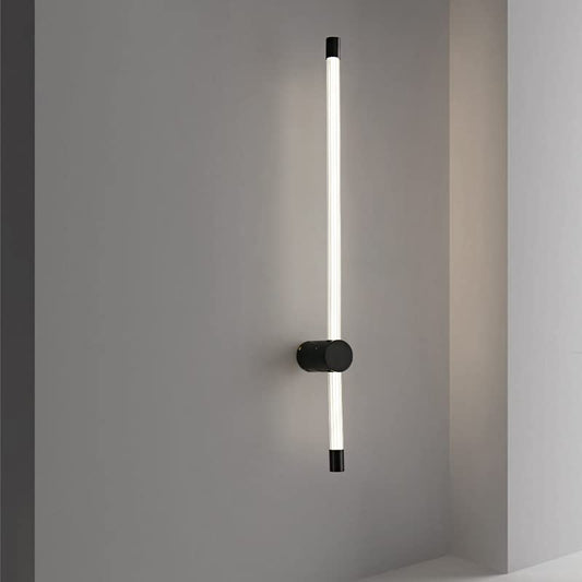 UHD 800 MM LED Acrylic Black Long Tube Wall Light - Warm White