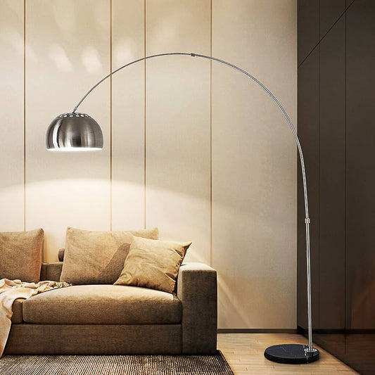 UHD Huge Arc Floor Lamp Living Room Standing Lamp - Silver