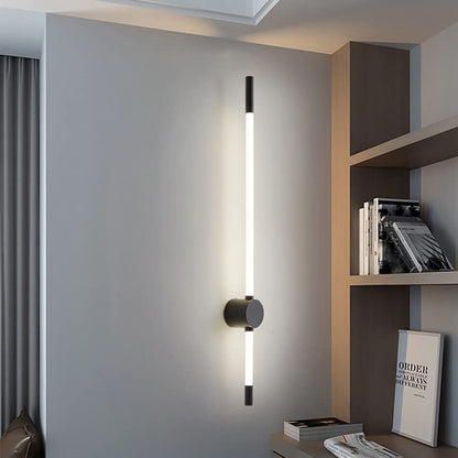 UHD 800 MM LED Acrylic Black Long Tube Wall Light - Warm White
