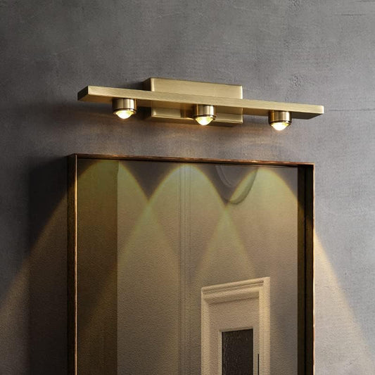 UHD 3 Led Cob Golden Body LED Wall Light Mirror Vanity Picture Lamp - Warm White