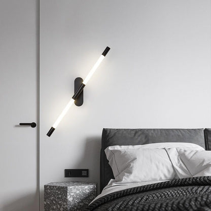 UHD 1000 MM LED Black Acrylic Long Wall Light - Warm White