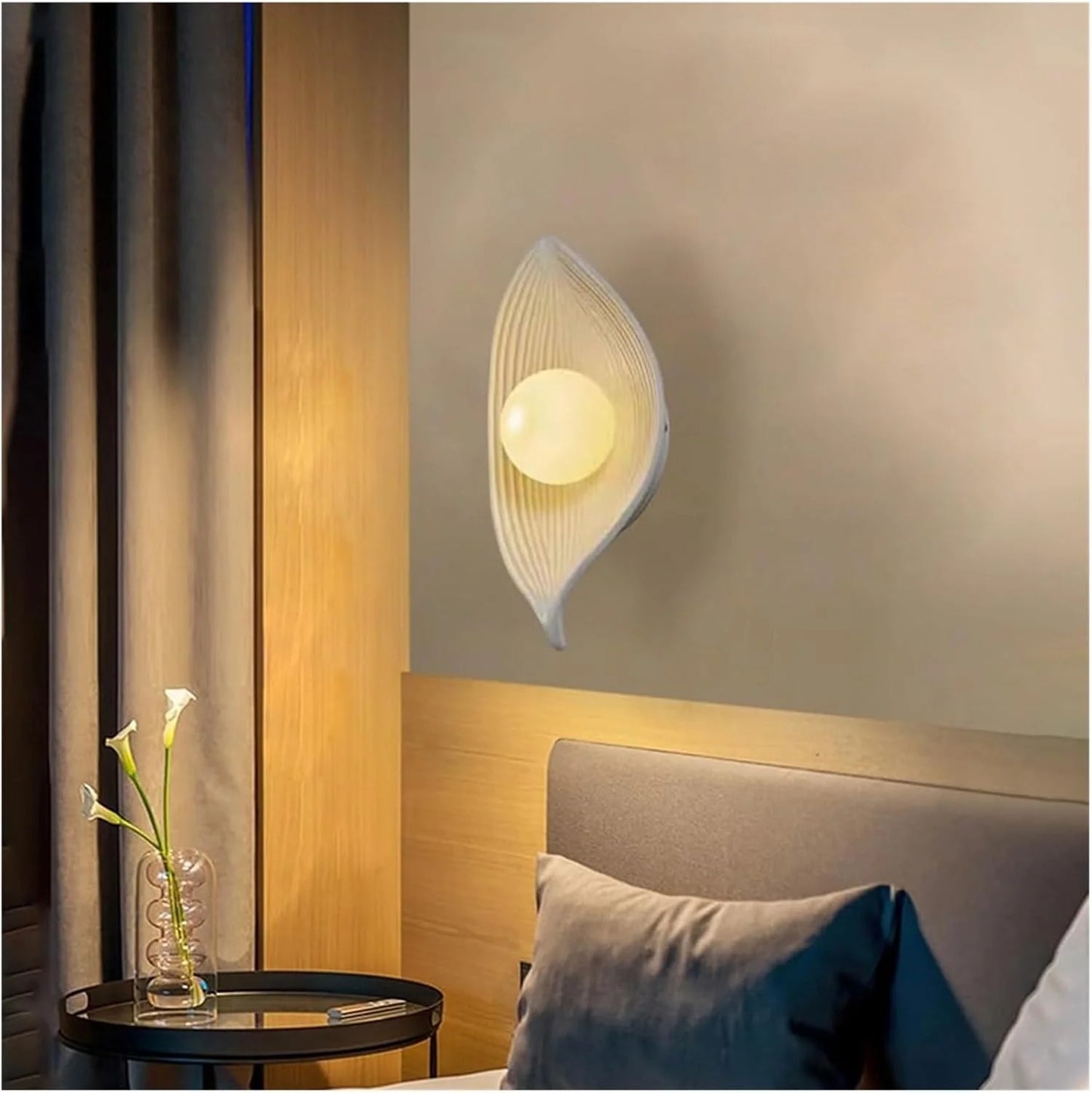 UHD White Wabi-Sabi Modern Wall Light | Warm White Glow for Living & Dining Room Décor