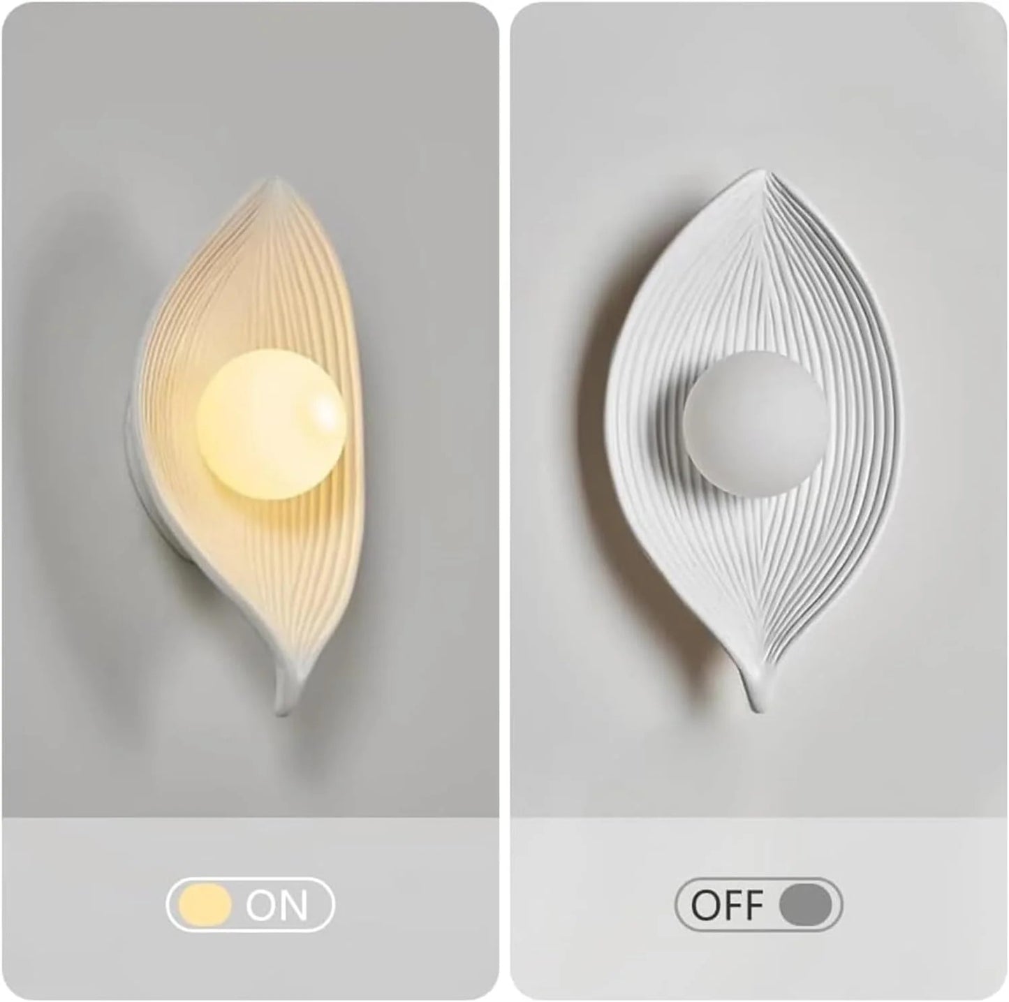 UHD White Wabi-Sabi Modern Wall Light | Warm White Glow for Living & Dining Room Décor