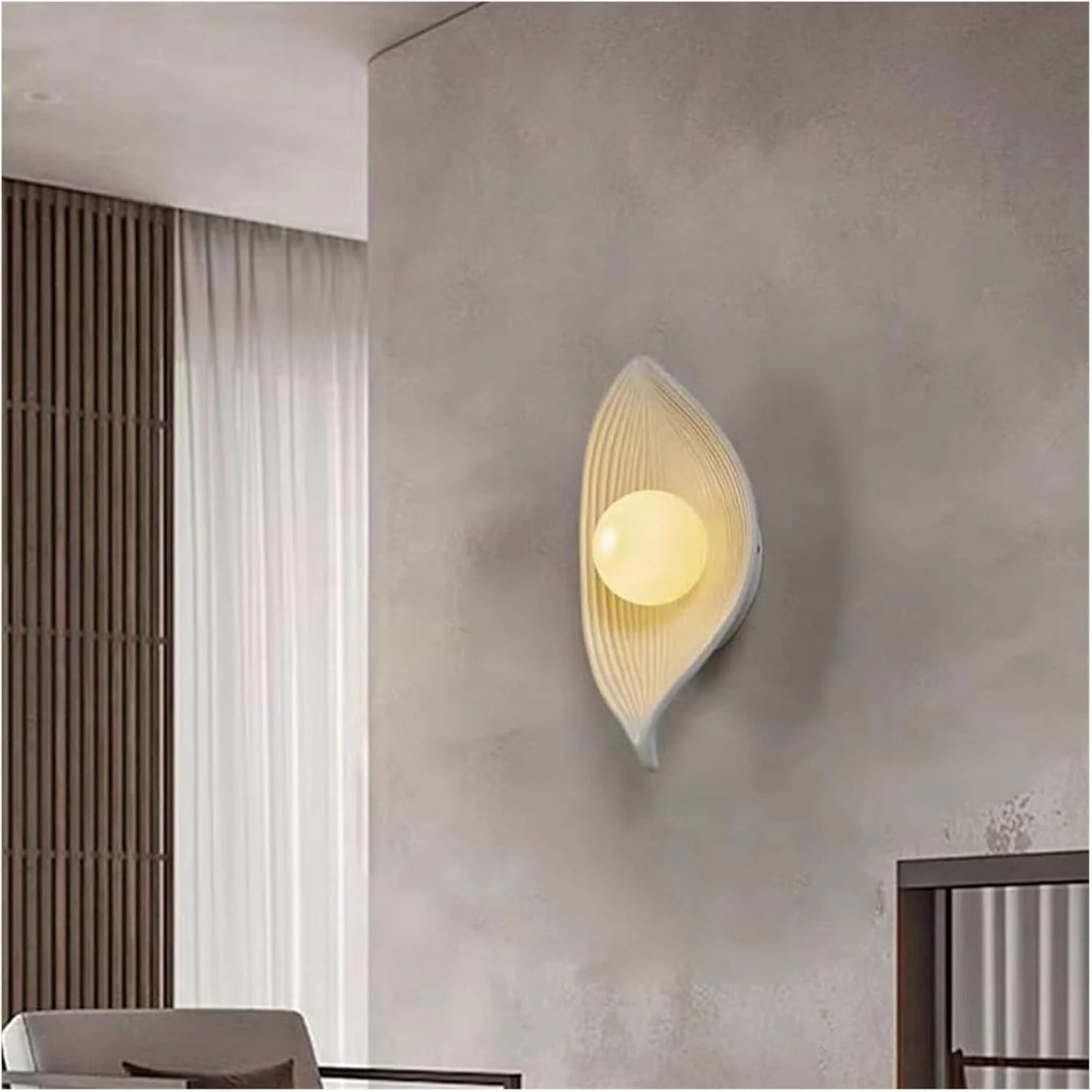 UHD White Wabi-Sabi Modern Wall Light | Warm White Glow for Living & Dining Room Décor
