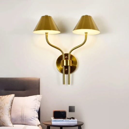 UHD Modern Metal Lamp Italian Design lamp for Living Room Bed Room Home Hotel Restaurants Decorative Lamp, Golden Body Warm White Pack of 1