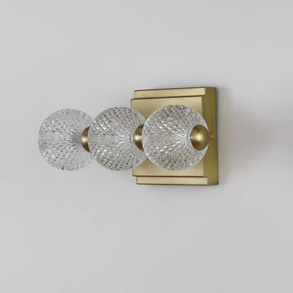 UHD 3/4/5 Light Acrylic Glass LED Golden Body Wall Light Mirror Vanity Picture Lamp - Warm White