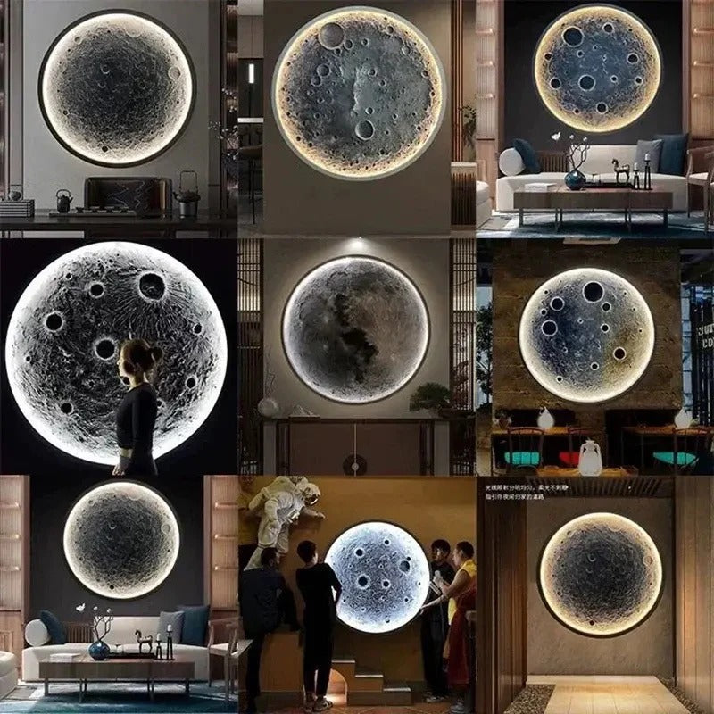 UHD 300_400mm Modern Simple Moon Bedroom Bedside Wall Lamp