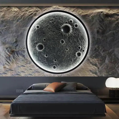 UHD 300_400mm Modern Simple Moon Bedroom Bedside Wall Lamp