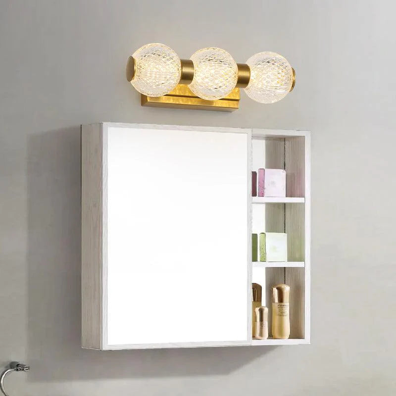 UHD 3/4/5 Light Acrylic Glass LED Golden Body Wall Light Mirror Vanity Picture Lamp - Warm White