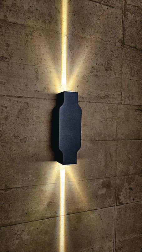 UHD 6W Rectangle Shape IP65 Waterproof Outdoor Wall Lights, Up and Down LED Porch Light (Warm White)
