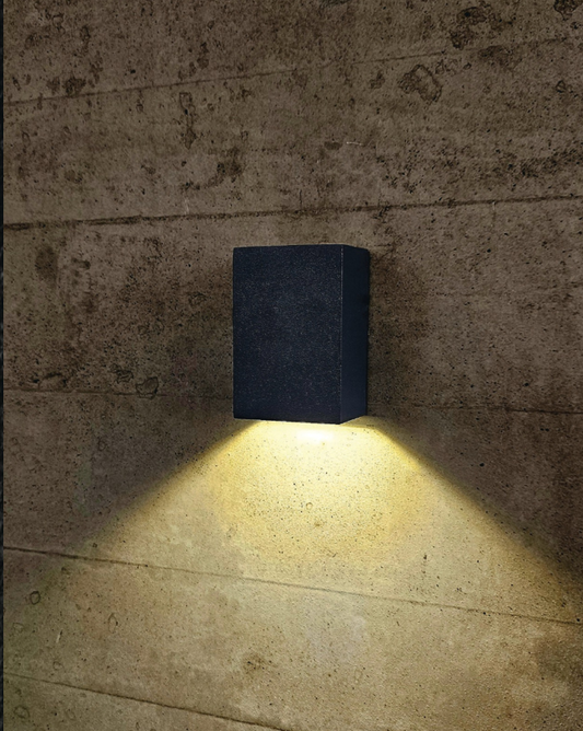 UHD 3W Square Shape IP65 Waterproof Outdoor Wall Lights, Up and Down LED Porch Light (Warm White)