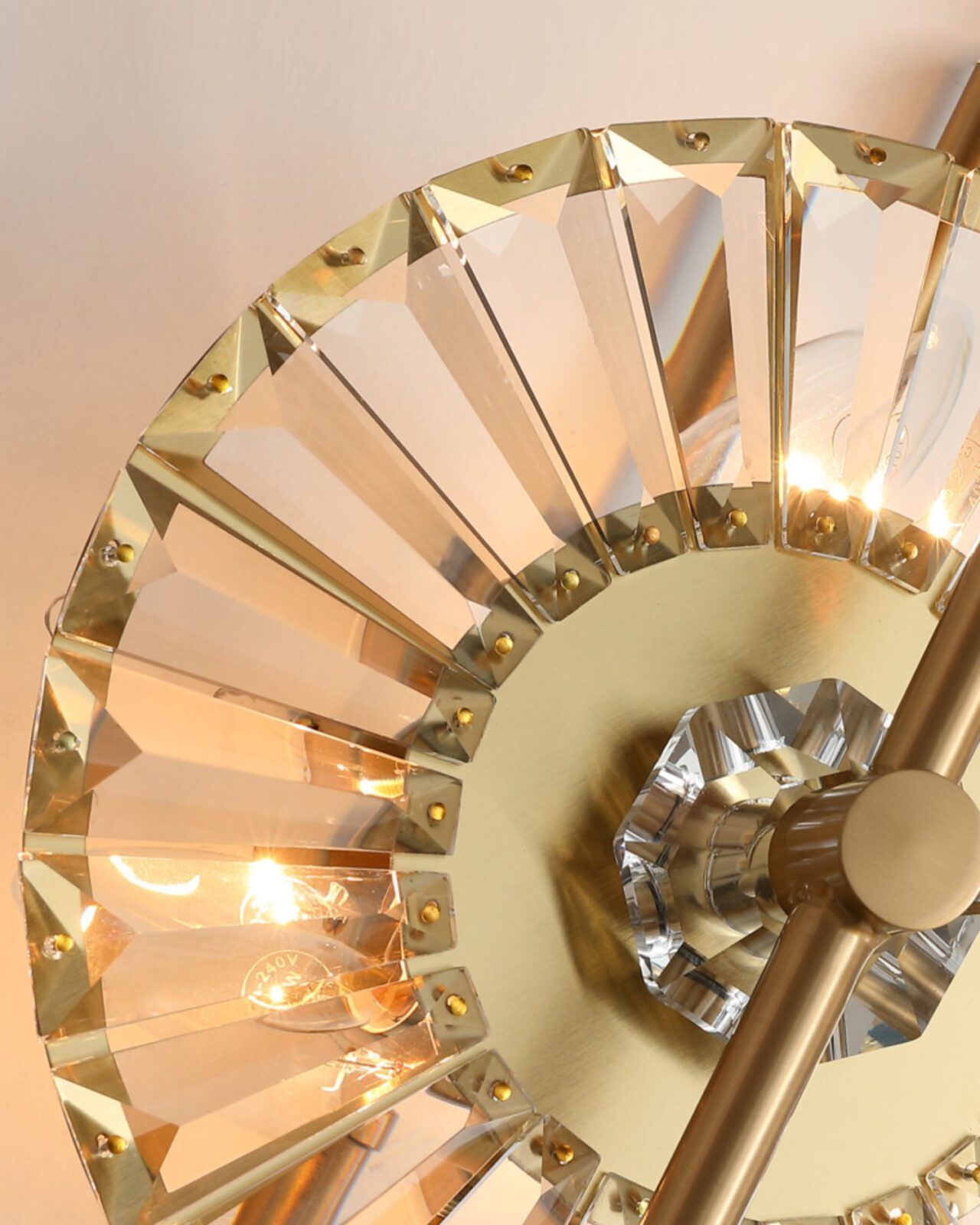 UHD Indoor Sconce LED Crystal Modern Bedside Bracket Lights Gold Luxury Crystal Wall lamp, Warm White
