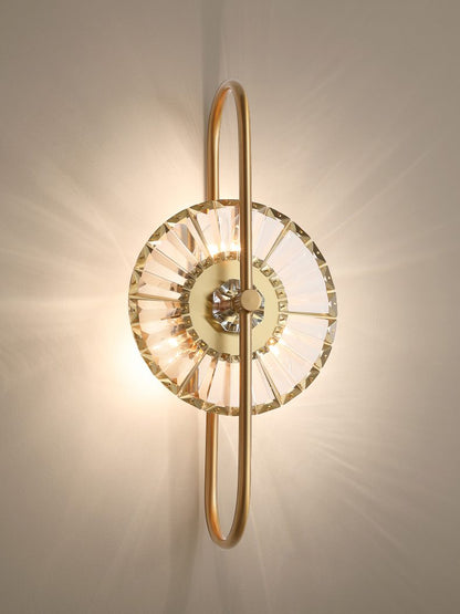 UHD Indoor Sconce LED Crystal Modern Bedside Bracket Lights Gold Luxury Crystal Wall lamp, Warm White