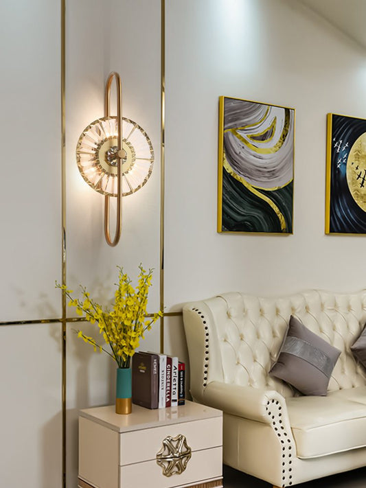 UHD Indoor Sconce LED Crystal Modern Bedside Bracket Lights Gold Luxury Crystal Wall lamp, Warm White