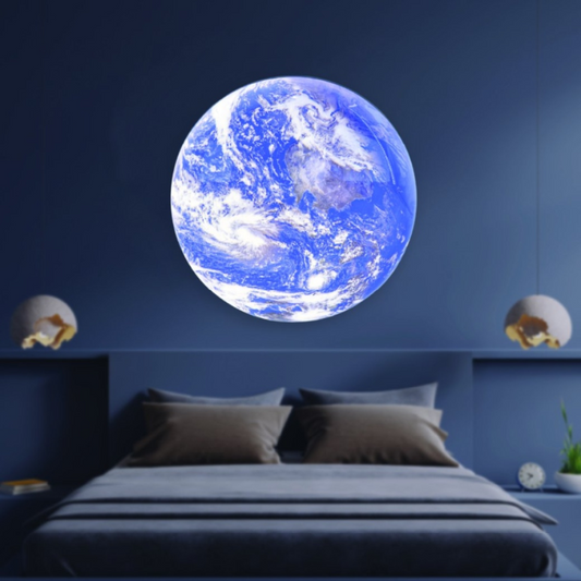 UHD Modern Home Decoration LED Earth Wall Night Light Bedside Ceiling Light Wall Lamp for Bedroom Living Room